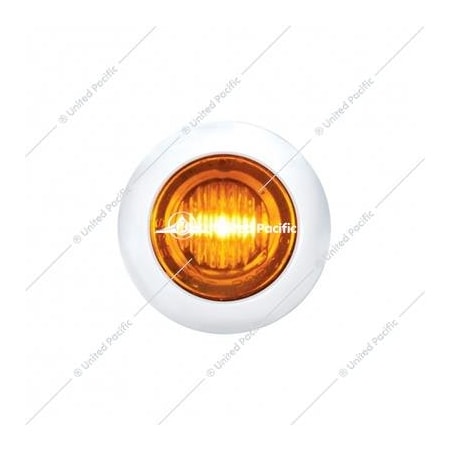 United Pacific 3 Led Mini Clearance/Marker Light With Bezel - Amber Led/Amber Lens 39932